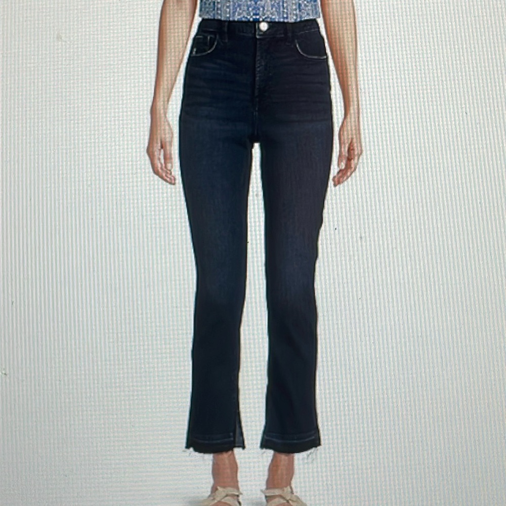7 for all mankind ankle straight jeans with split hem
